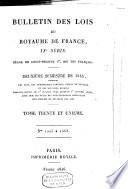 Bulletin des lois de la République Française
