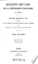 Bulletin des lois de la Republique Francaise