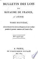 Bulletin des lois de la République Française
