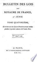 Bulletin des lois de la République Française