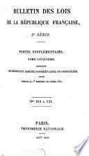 Bulletin des lois de la République Française