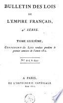 Bulletin des lois de la République Française