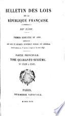 Bulletin des lois de la République franc̜aise