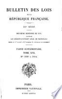 Bulletin des lois de la République franc̜aise