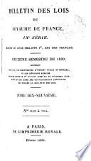 Bulletin des lois de la République franc̜aise