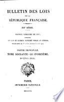 Bulletin des lois de la République franc̜aise