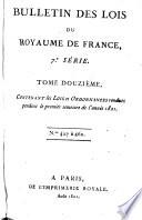 Bulletin des lois de la République franc̜aise