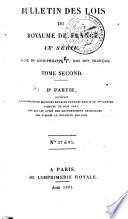 Bulletin des lois de la République franc̜aise