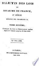 Bulletin des lois de la République franc̜aise