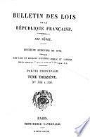 Bulletin des lois de la République franc̜aise