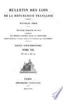 Bulletin des lois de la République franc̜aise