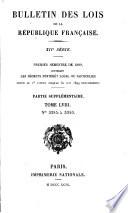 Bulletin des lois de la République franc̜aise