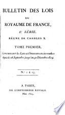Bulletin des lois de la République franc̜aise