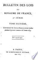 Bulletin des lois de la République franc̜aise