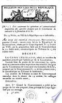 BULLETIN DES LOIS DE LA RÉPUBLIQUE.