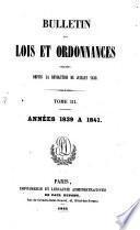 Bulletin des lois et ordonnances