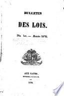 Bulletin des lois