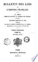 Bulletin des lois. Partie principale