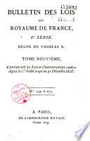 Bulletin des lois. Partie principale