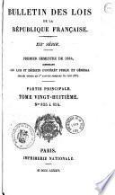 Bulletin des lois. Partie principale