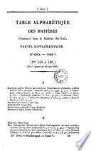 Bulletin des lois. Partie supplémentaire