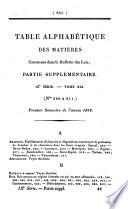 Bulletin des lois. Partie supplémentaire