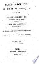 Bulletin des lois. Partie supplémentaire