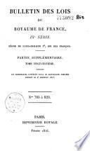 Bulletin des lois. Partie supplémentaire