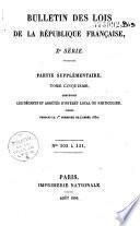 Bulletin des lois. Partie supplémentaire