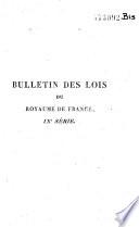 Bulletin des lois. Partie supplémentaire