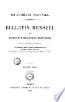 Bulletin des récentes publications françaises
