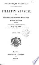 Bulletin des récentes publications françaises