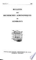 Bulletin des recherches agronomiques de Gembloux