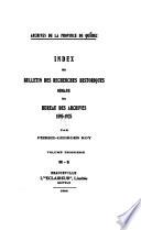 Bulletin des recherches historiques