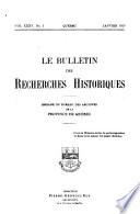 Bulletin des recherches historiques