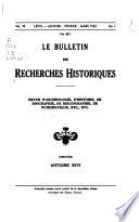 Bulletin des recherches historiques