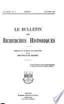 Bulletin des recherches historiques