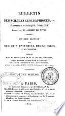 Bulletin des sciences géographiques, etc