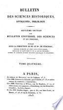 Bulletin des sciences historiques, antiquités, philologie