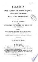 Bulletin des sciences historiques, antiquités, philologie