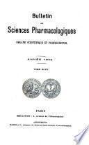 Bulletin des sciences pharmacologiques
