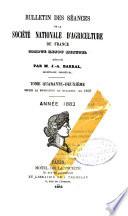 Bulletin des séances de la Société national d'agriculture de France