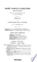 Bulletin des séances de la Société national d'agriculture de France