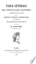 Bulletin des séances de la Société national d'agriculture de France