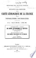Bulletin des services de la carte géologique de la France et des topographies souterraines