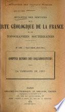 Bulletin des services de la carte géologique de la France et des topographies souterraines