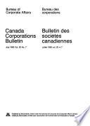 Bulletin Des Sociétés Canadiennes