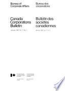 Bulletin Des Sociétés Canadiennes