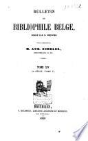 Bulletin du bibliophile belge