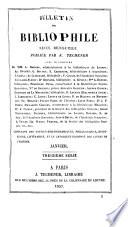 Bulletin du bibliophile et du bibliothécaire